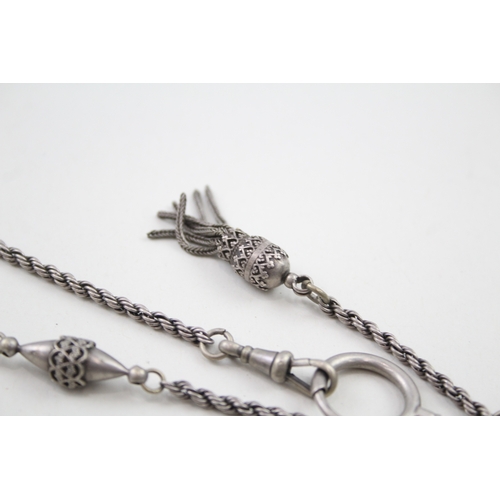 277 - Silver antique Albertina chain