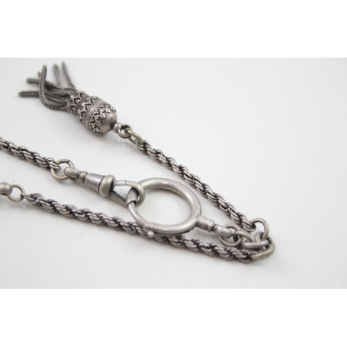 277 - Silver antique Albertina chain