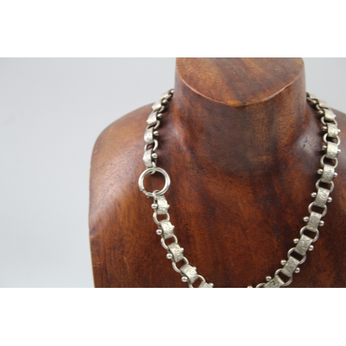 282 - Silver Victorian bookchain necklace