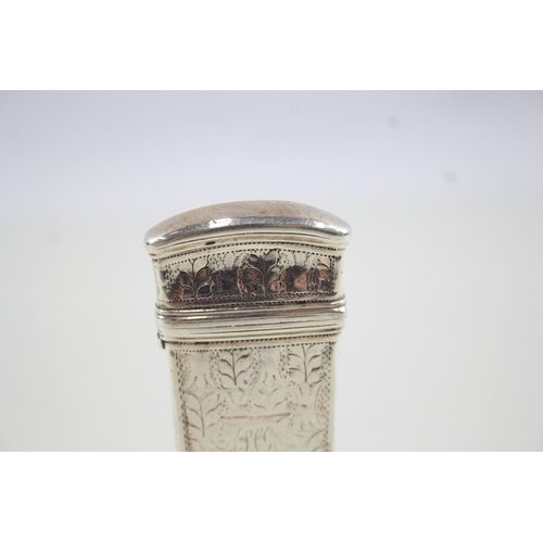 302 - Early Victorian 1840 Birmingham Sterling Silver Ladies Etui Case (31g)