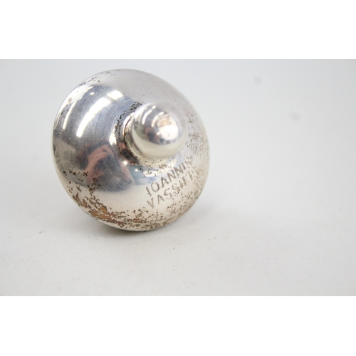 324 - Vintage .925 Sterling Silver Novelty Spinning Top Toy w/ Engraving (18g)