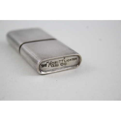 333 - Vintage 'Howitt' 1946 Sheffield Sterling Silver Petrol Cigarette Lighter (64g)