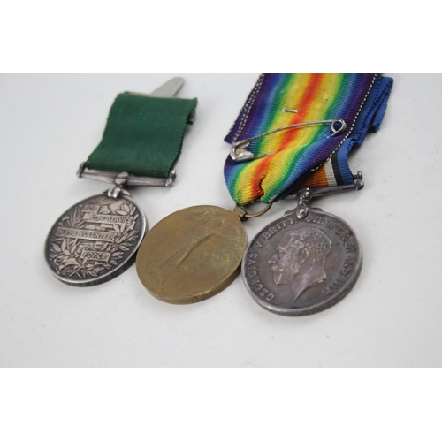 334 - Victorian-WWI Family Medal Group Victorian Vol Long Service T82 Cpl Horn Etc