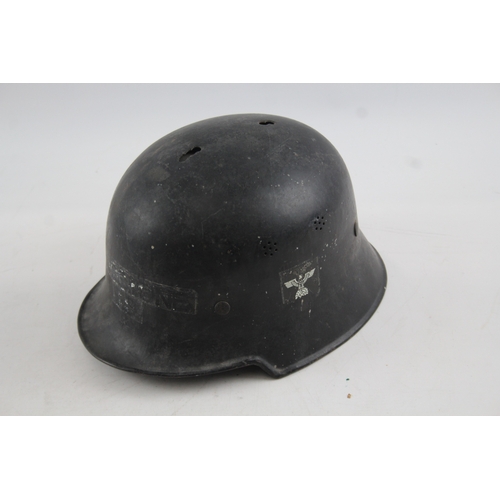 354 - WW2 Era German Fire/Police Steel Helmet & Liner