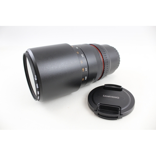 385 - Samyang 100mm F/2.8 ED UMC Autofocus Camera Lens Working w/ Original Box