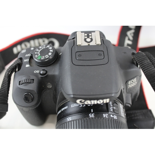 400 - Canon EOS 700D DSLR Digital Camera Working w/ Canon EF-S 18-55mm F/3.5-5.6 IS