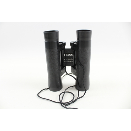 404 - Zeiss 10x25B Compact Binoculars Working w/ Original Case