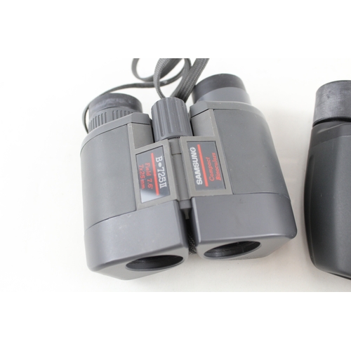 411 - Samsung B-725 II 7x25 w/ Original Case & Canon 8x23A Compact Binoculars Working