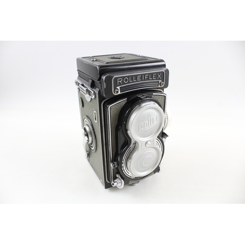 413 - Rolleiflex DBP DBGM Medium Format Twin Lens Camera w/ Tessar 75mm F/3.5 Lens