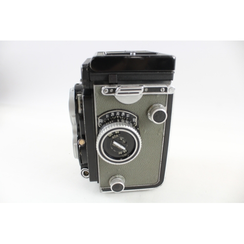 413 - Rolleiflex DBP DBGM Medium Format Twin Lens Camera w/ Tessar 75mm F/3.5 Lens