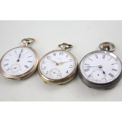 415 - Job Lot Vintage Mixed Purity Silver Pocket Watches Hand-Wind UNTESTED