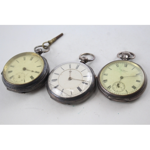 417 - Job Lot Vintage Mixed Purity Silver Pocket Watches Hand/Key-Wind UNTESTED