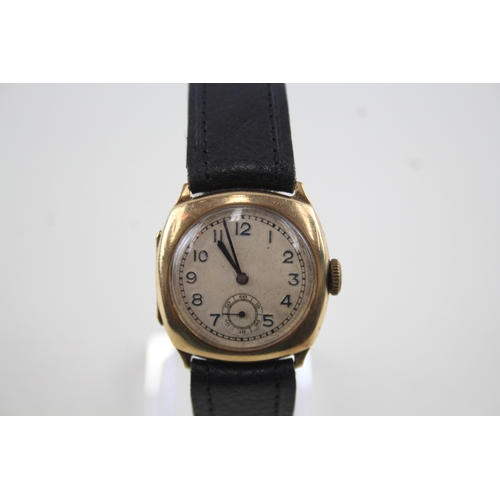 427 - Men's Hefik 9ct Gold Watch Hand-Wind Working