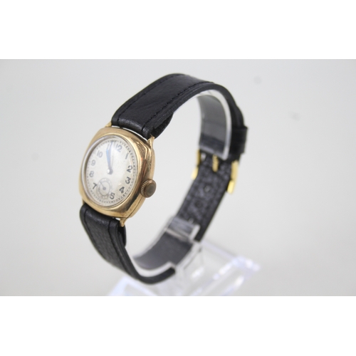 427 - Men's Hefik 9ct Gold Watch Hand-Wind Working