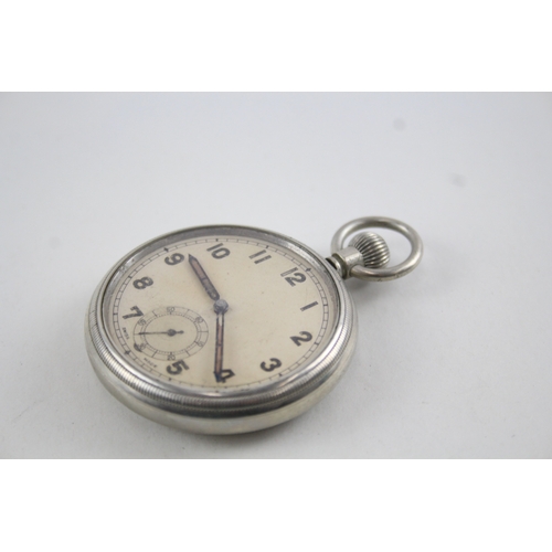 428 - Men's Vintage Military Issued Pocket Watch Hand-Wind Working