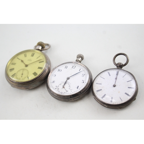 430 - Job Lot Vintage Mixed Purity Silver Pocket Watches Hand/Key-Wind UNTESTED