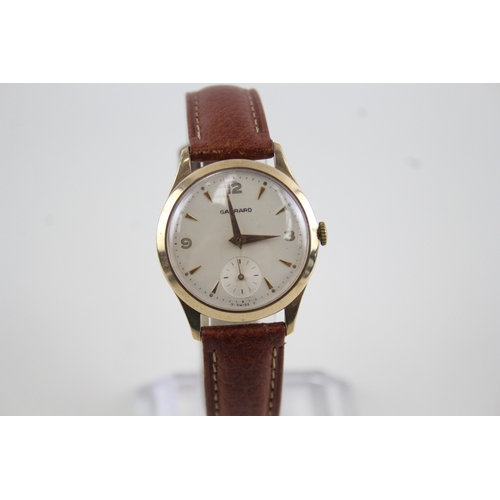 432 - Men's Garrard 9ct Gold Presentation Watch Hand-Wind Working