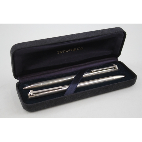 434 - TIFFANY & CO. Stamped .925 Sterling Silver Ballpoint Pen & Pencil Boxed (45g)