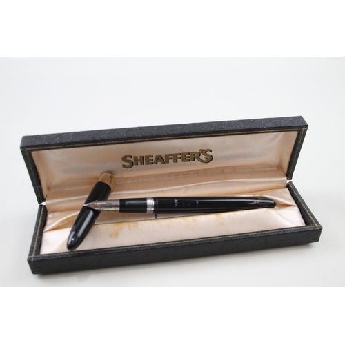 437 - PART CHALK MARKED Vintage SHEAFFER Snorkel Fountain Pen w/ Steel Nib, Box Etc