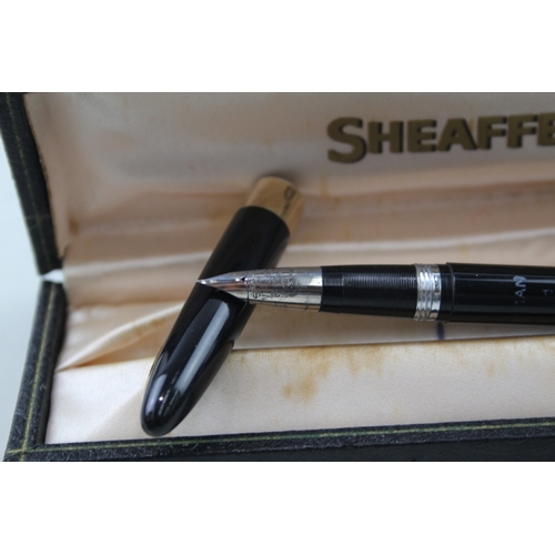 437 - PART CHALK MARKED Vintage SHEAFFER Snorkel Fountain Pen w/ Steel Nib, Box Etc