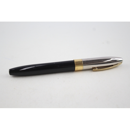 446 - Sheaffer PFM Pen For Men Black Fountain Pen w/ 18ct Gold Nib WRITING