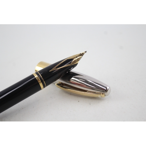 446 - Sheaffer PFM Pen For Men Black Fountain Pen w/ 18ct Gold Nib WRITING