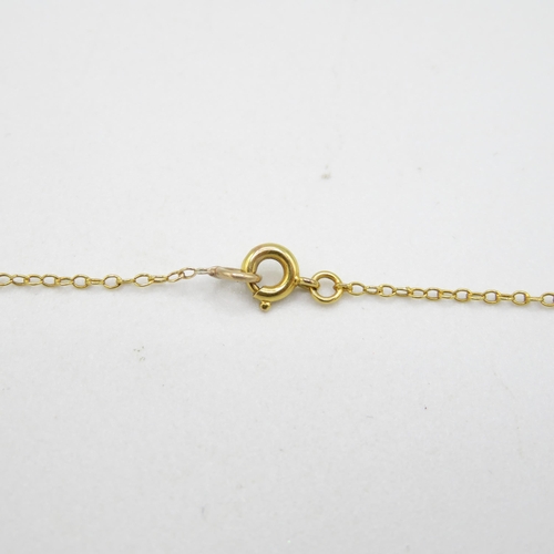 237 - 9ct gold sapphire necklace 1.8g