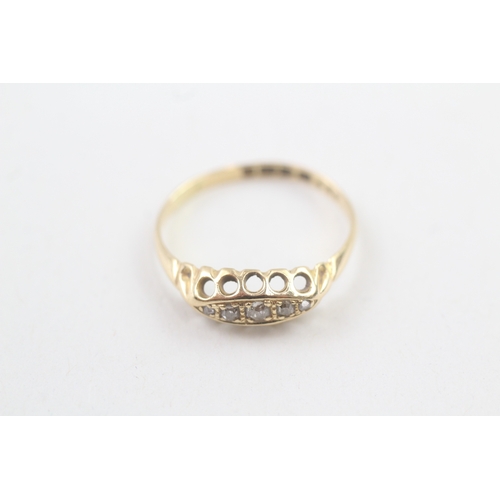 110 - 18ct gold antique diamond ring (1.9g) Size  Q