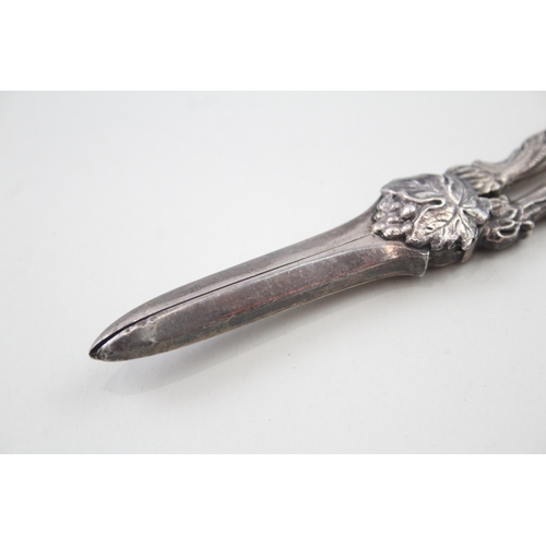 397 - Antique Edwardian 1903 London Sterling Silver Grape Scissors (125g)