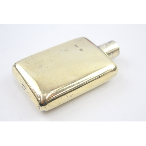 409 - Antique Edwardian 1905 London Sterling Silver Gents Asprey Hip Flask (64g)