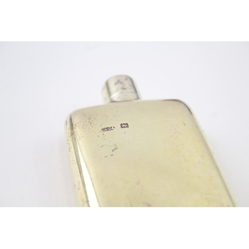 409 - Antique Edwardian 1905 London Sterling Silver Gents Asprey Hip Flask (64g)