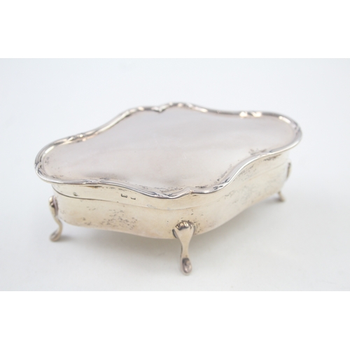 421 - Antique Edwardian 1909 Birmingham Sterling Silver Jewellery / Trinket Box (67g)