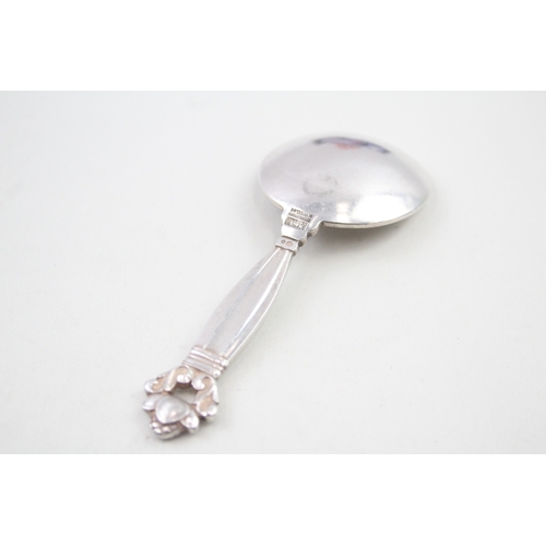 424 - GEORG JENSEN Stamped .925 Sterling Silver Acorn Caddy Spoon (27g)