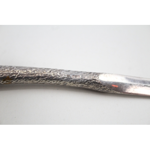 430 - Vintage Hallmarked .925 Edinburgh Sterling Silver Bark Effect Letter Opener 78g