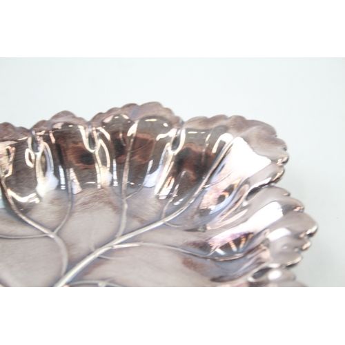 435 - Vintage Hallmarked 1991 Birmingham Sterling Silver Leaf Form Trinket Dish (78g)