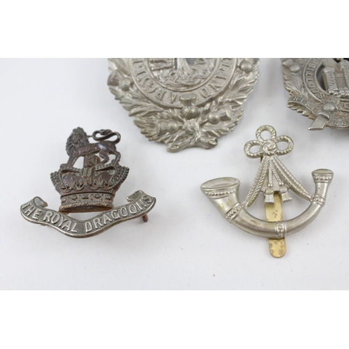 444 - Military Cap Badges Inc KOSB, A & S.H, Dragoons, Etc x 10