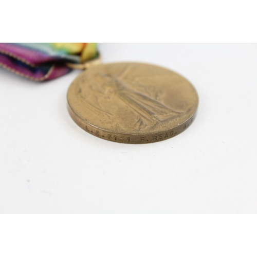 445 - WW1 Medal Pair L.Z 7151 F. Read ABRN VR