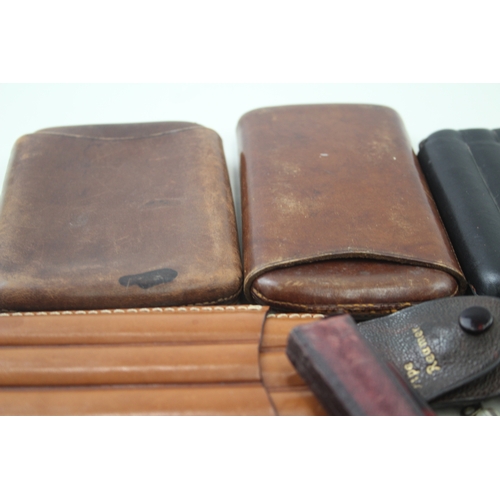 470 - Leather Cigar Cases Cigar / Cigarillo Cutters & Cheroots Inc. Vintage & Antique