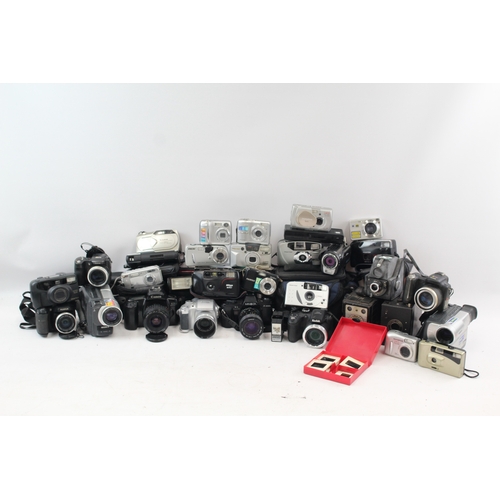 475 - Assorted Vintage Cameras Inc. SLRs, DSLRs, Lenses, Digital Bridges Etc. Job Lot