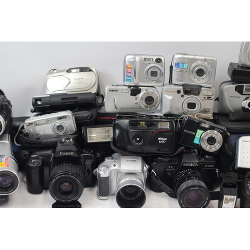 475 - Assorted Vintage Cameras Inc. SLRs, DSLRs, Lenses, Digital Bridges Etc. Job Lot