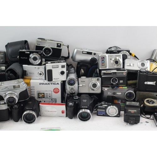 477 - Assorted Vintage Cameras Inc. SLRs, DSLRs, Lenses, Digital Bridges Etc. Job Lot