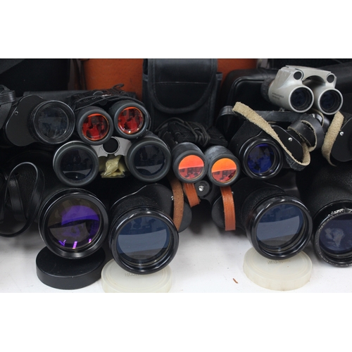 482 - Assorted Binoculars Inc Tasco, Pathescope & Omiya w/ Some Cases Job Lot