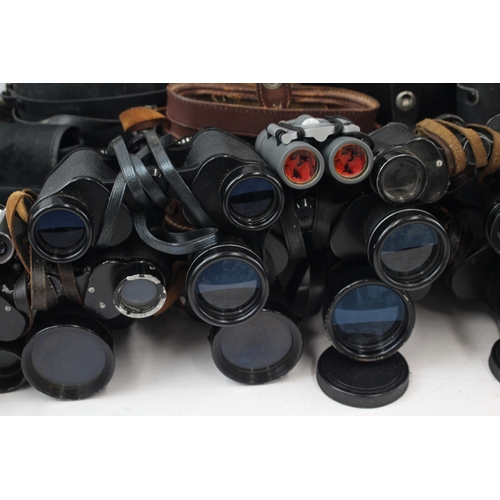 483 - Assorted Binoculars Inc Zenith, Miranda & Sankyo w/ Some Cases Job Lot