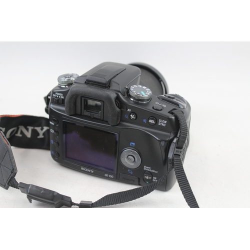 486 - Sony A100 DSLR Digital Camera Working w/ Sony 18-70mm F/3.5-5.6 & Case