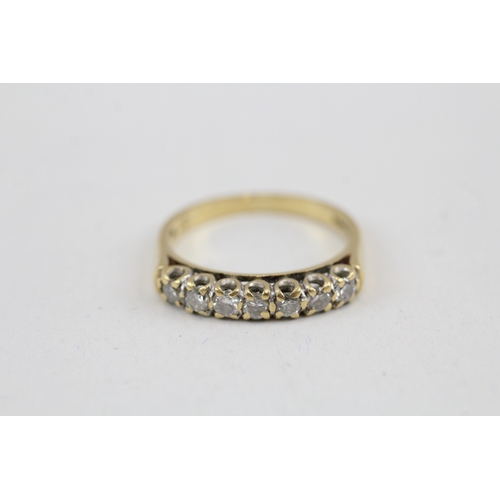 49 - 18ct gold diamond half eternity ring (3.2g) Size  N