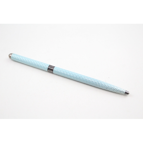 496 - TIFFANY & CO Tiffany Blue & .925 Sterling Silver Ballpoint Biro Pen WRITING 15g