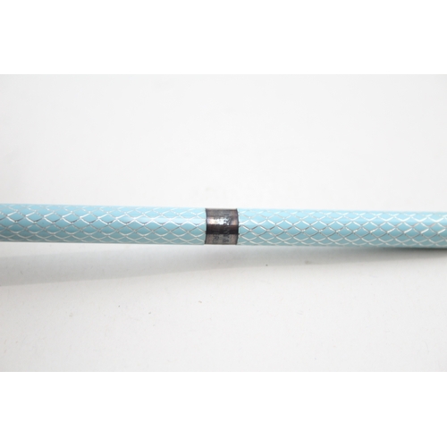 496 - TIFFANY & CO Tiffany Blue & .925 Sterling Silver Ballpoint Biro Pen WRITING 15g