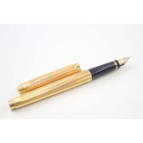 507 - Vintage Parker 75 Gold Plated Fountain Pen w/ 14ct Gold Nib WRITING