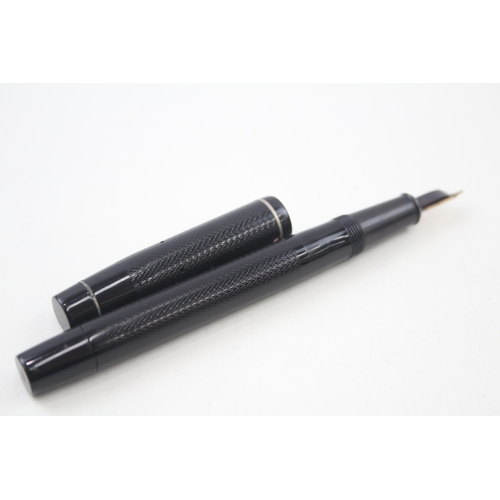 508 - Vintage De La Rue Onoto The Pen Black Cased Fountain Pen w/ 14ct Nib WRITING