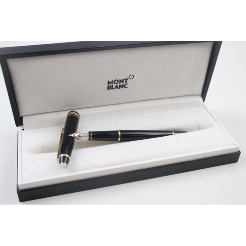 511 - Vintage Montblanc Meisterstuck Black Fountain Pen w/ 18ct Gold Nib WRITING